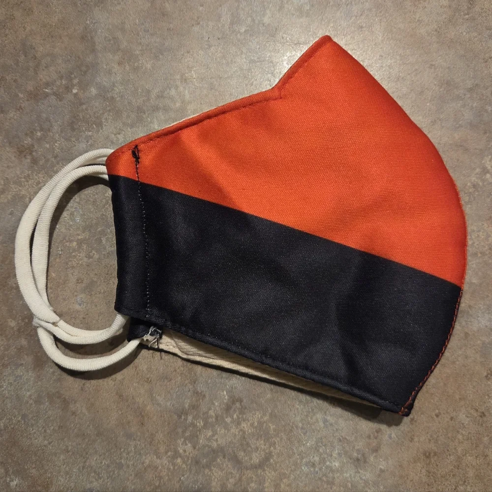 Nike Black and Orange Face Mask